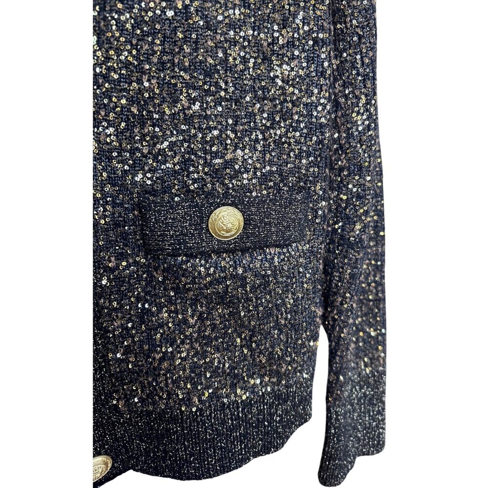L’AGENCE Jinny Sequin Cardigan in Champagne Sequins – Size Small NWT - Picture 10 of 16